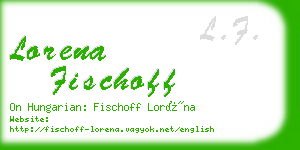 lorena fischoff business card
